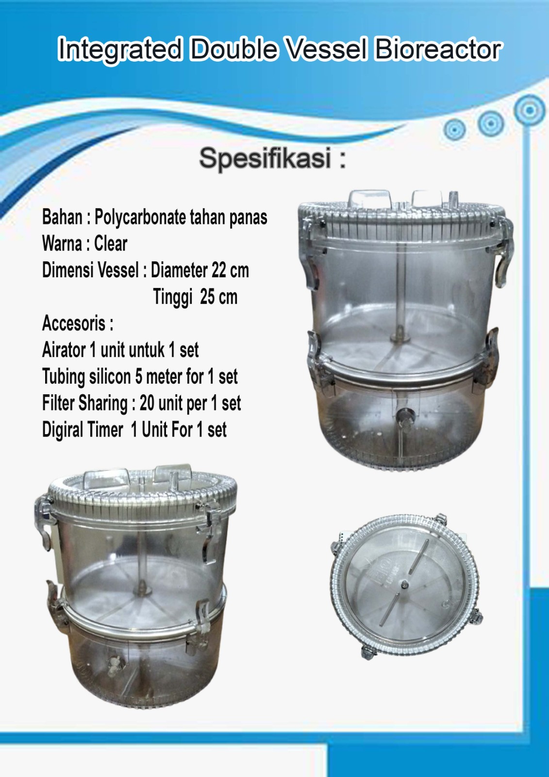 Integrated Double Vessel Bioreactor
